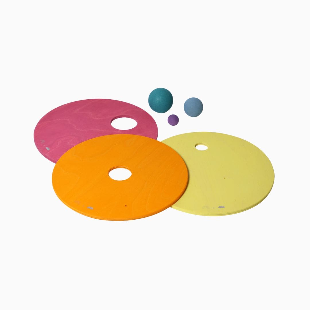 Stapelstein x Grimm's houten cirkels met houten ballen voor in de stapelstein stenen