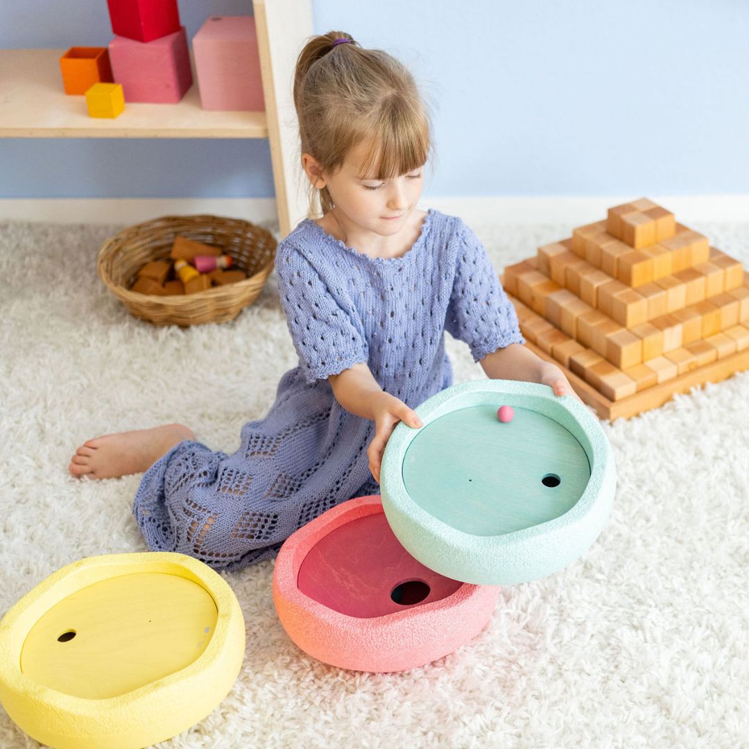 Stapelstein x Grimm's houten cirkels met houten ballen voor in de stapelstein stenen