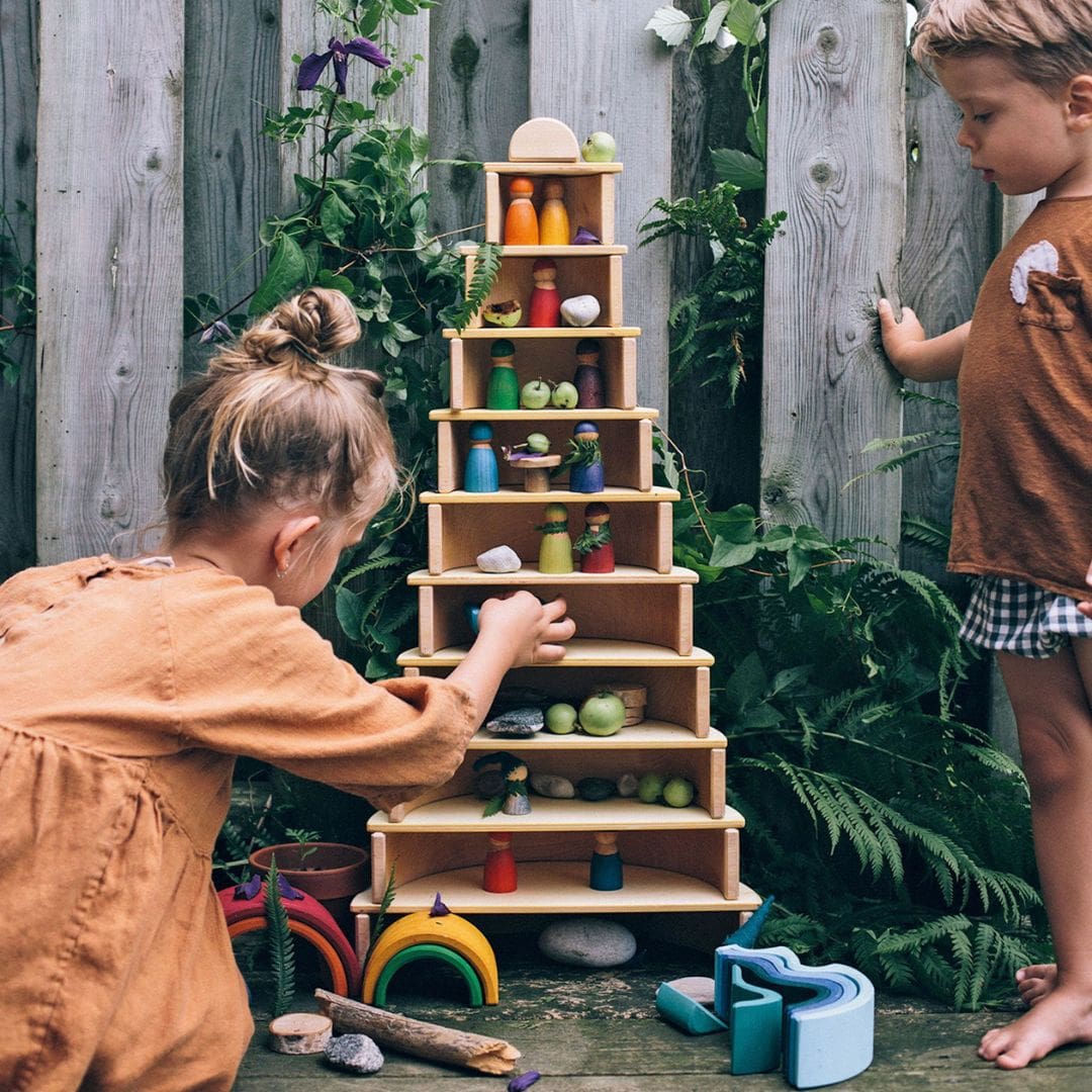 Grimm's halve cirkels naturel van hout