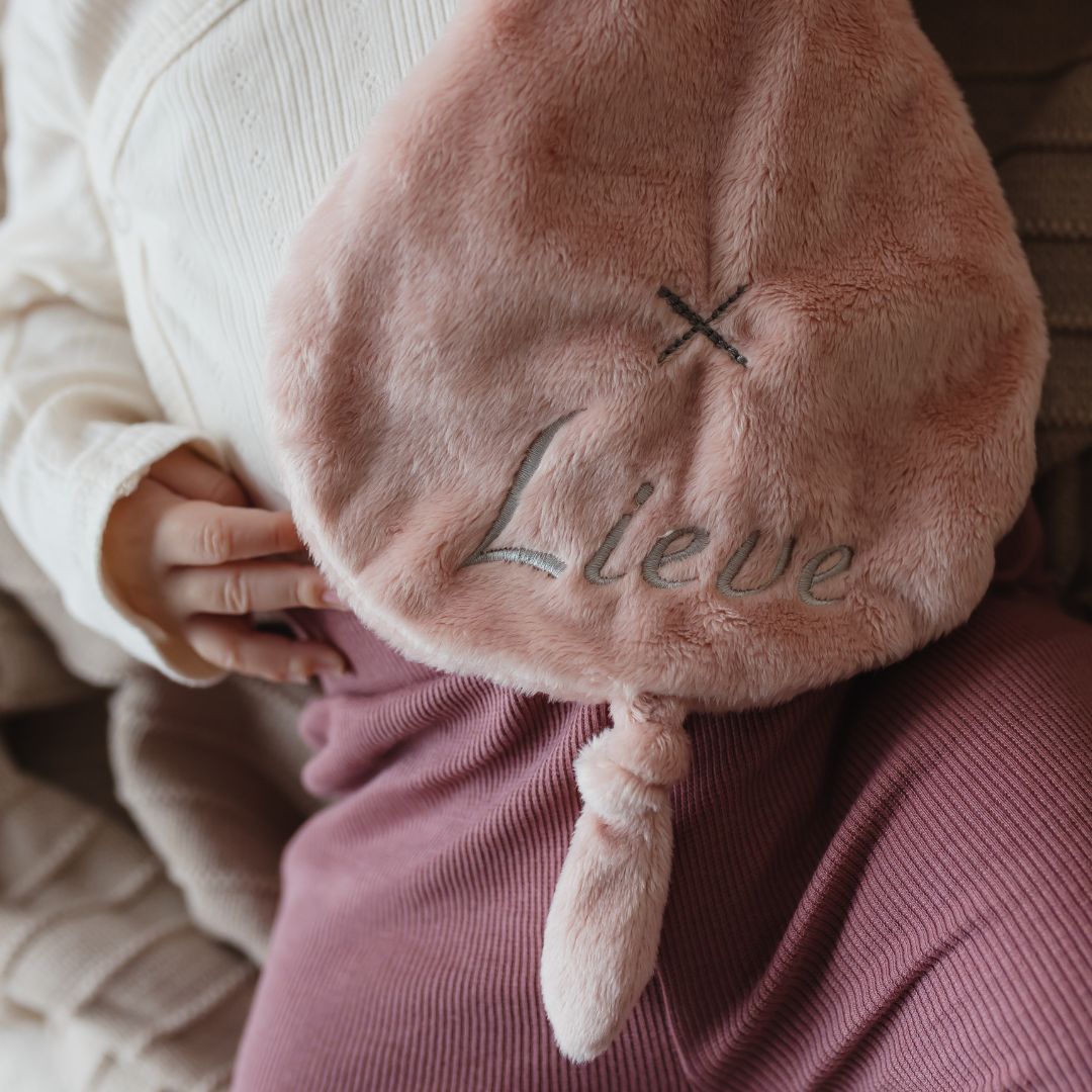 Happy Horse knuffeldoekje konijn Rabbit Richie met naam in de kleur oud roze