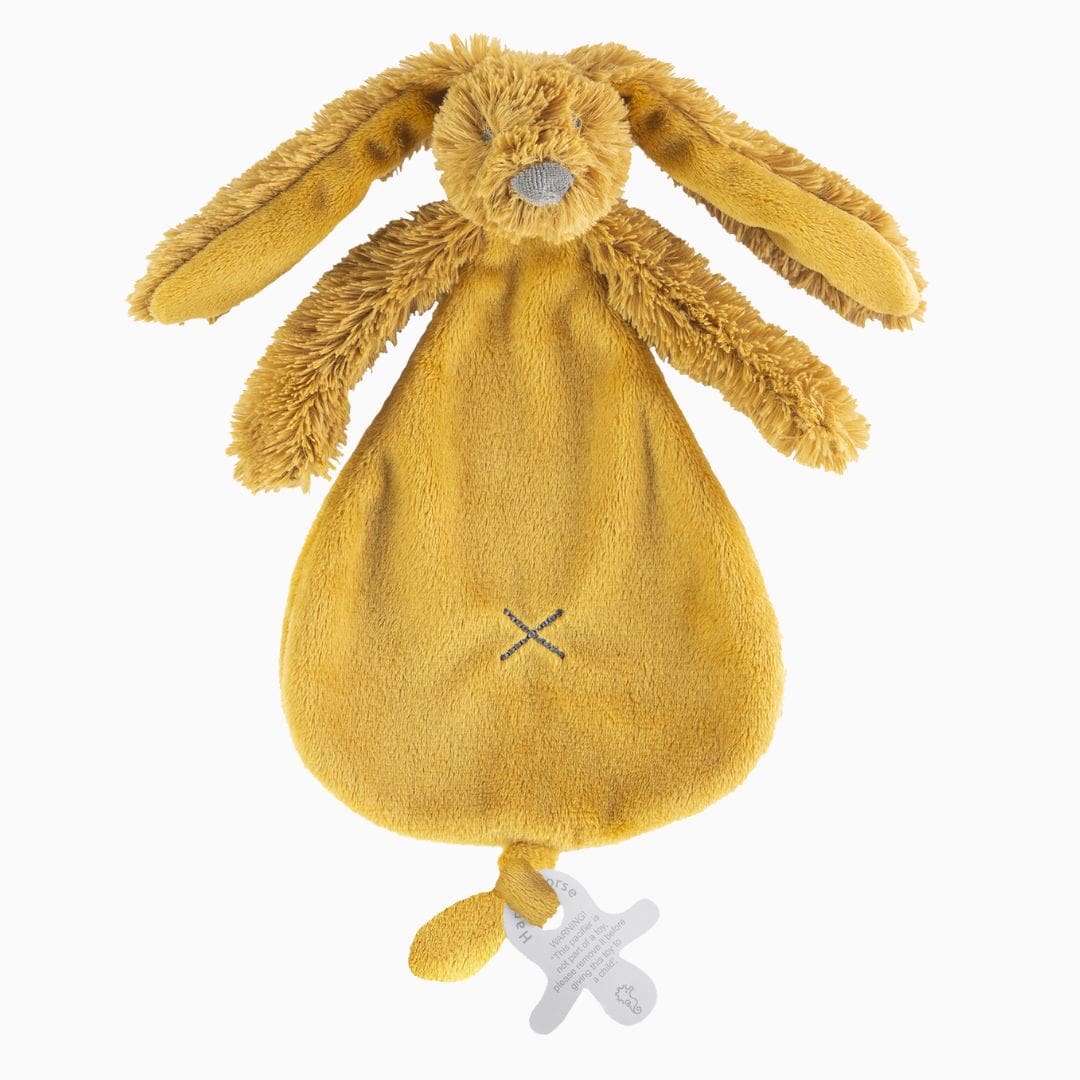 Happy Horse knuffeldoekje konijn Rabbit Richie in de kleur okergeel