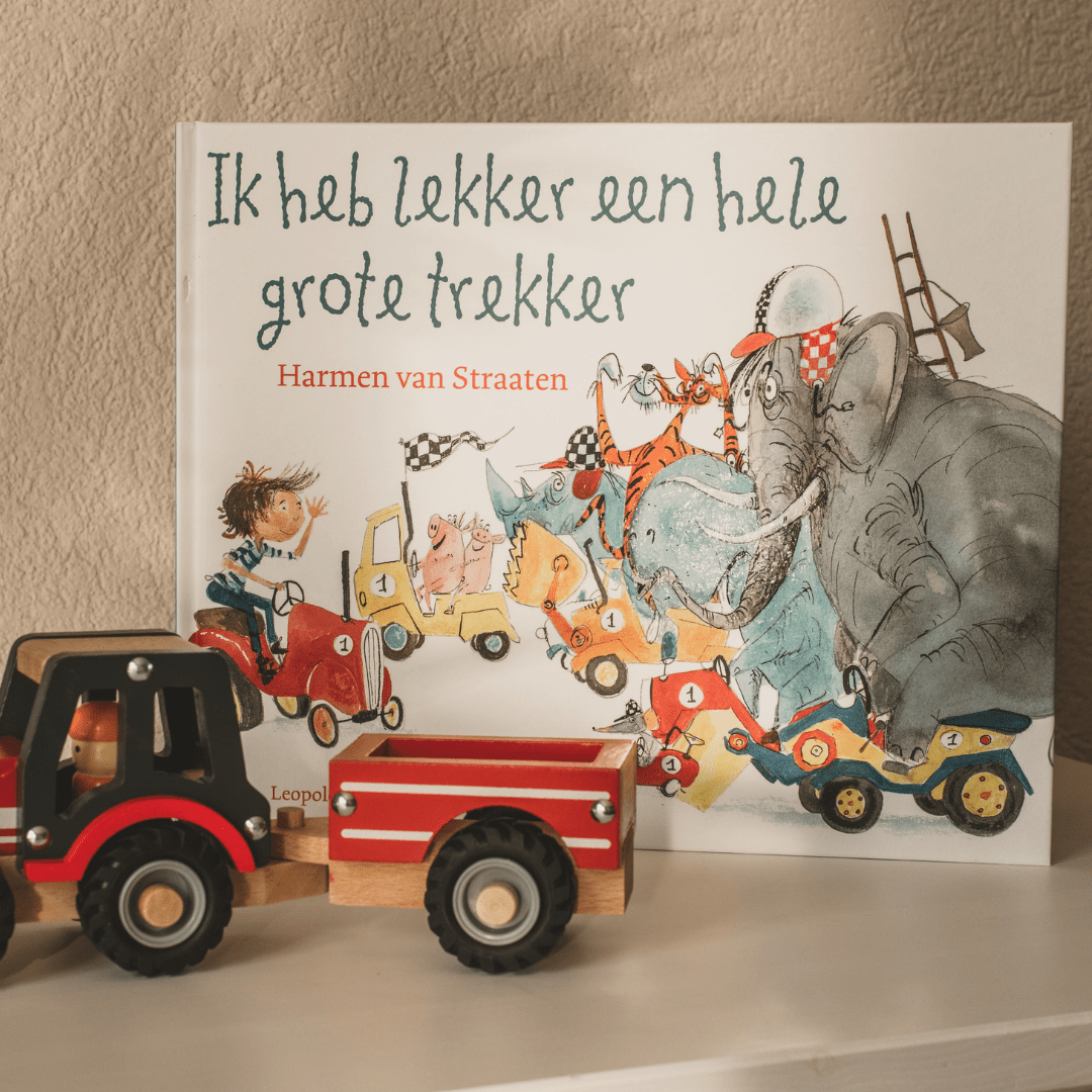 Prentenboek uitgeverij Leopold Harmen van Straaten Ik heb l Ekker een hele grote trekker auteur Harmen van Straaten