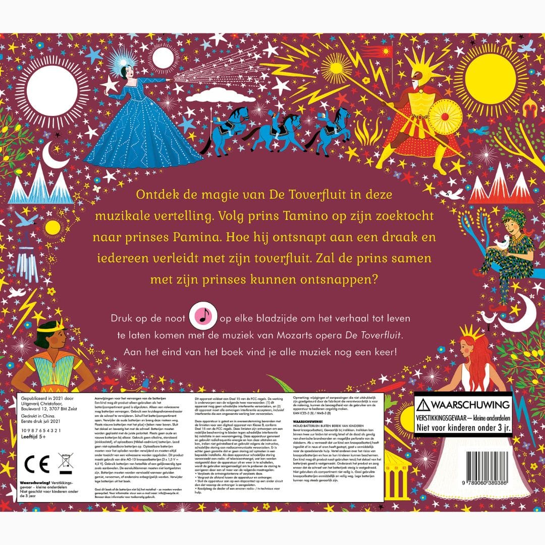 Muziekboek het verhalenorkest De toverfluit van uitgeverij Christofoor met illustraties van Jessica Courtney-Tickle