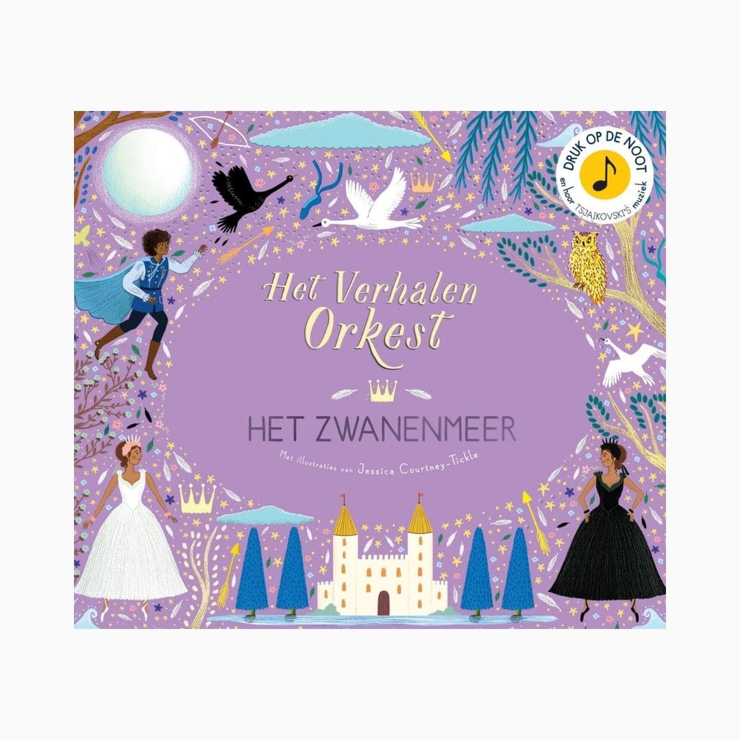Het verhalen orkest muziekboek het zwanenmeer met illustraties van Jessica Courtney tickle