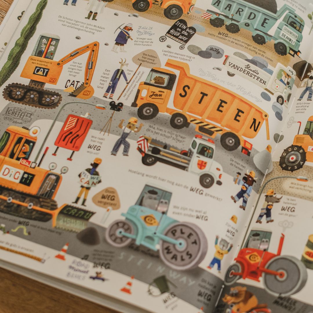 Uitgeverij Lanno het vrolijkste en grootste boek van alle voertuigen door Tom Schamp