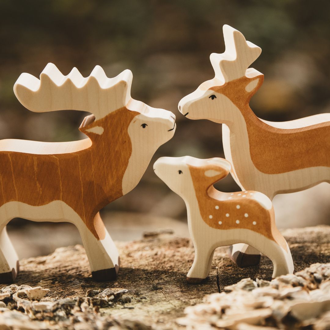 Holztiger baby hertje van hout