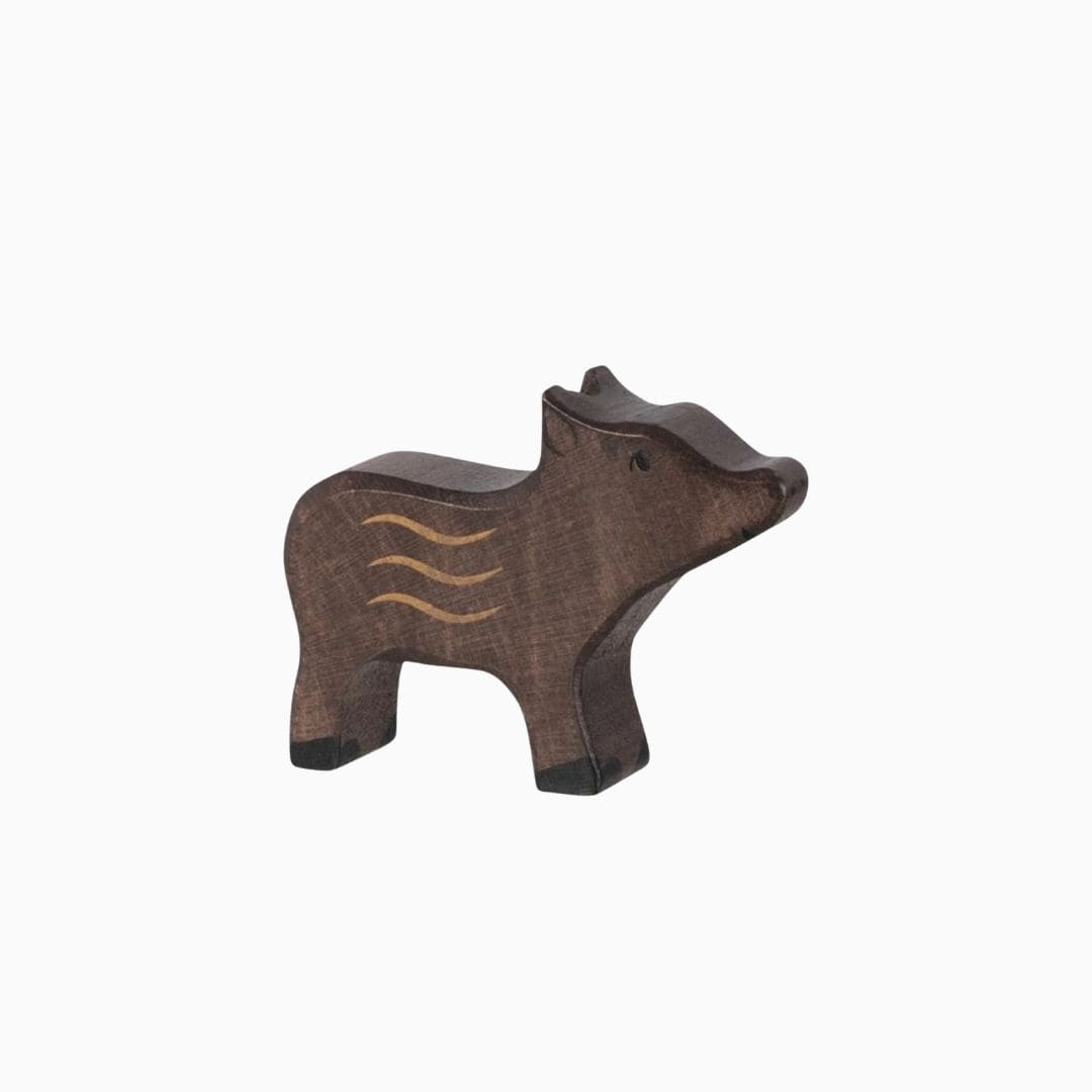 Holztiger baby zwijn van hout