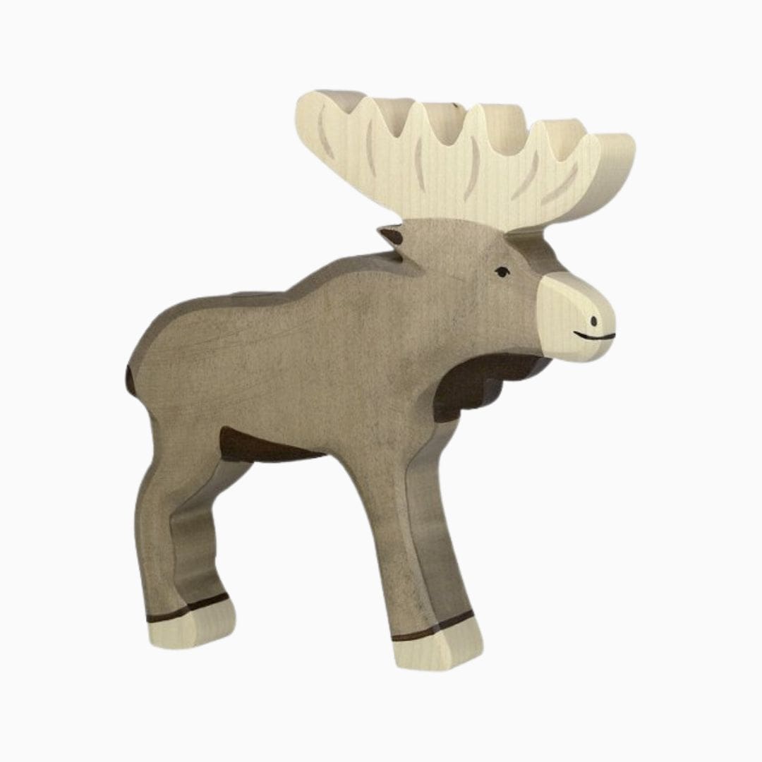 Holztiger houten eland van 18 cm