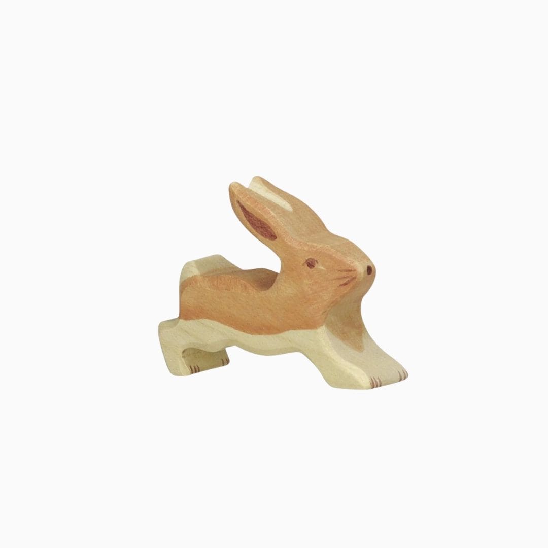 Holztiger houten haas rennend
