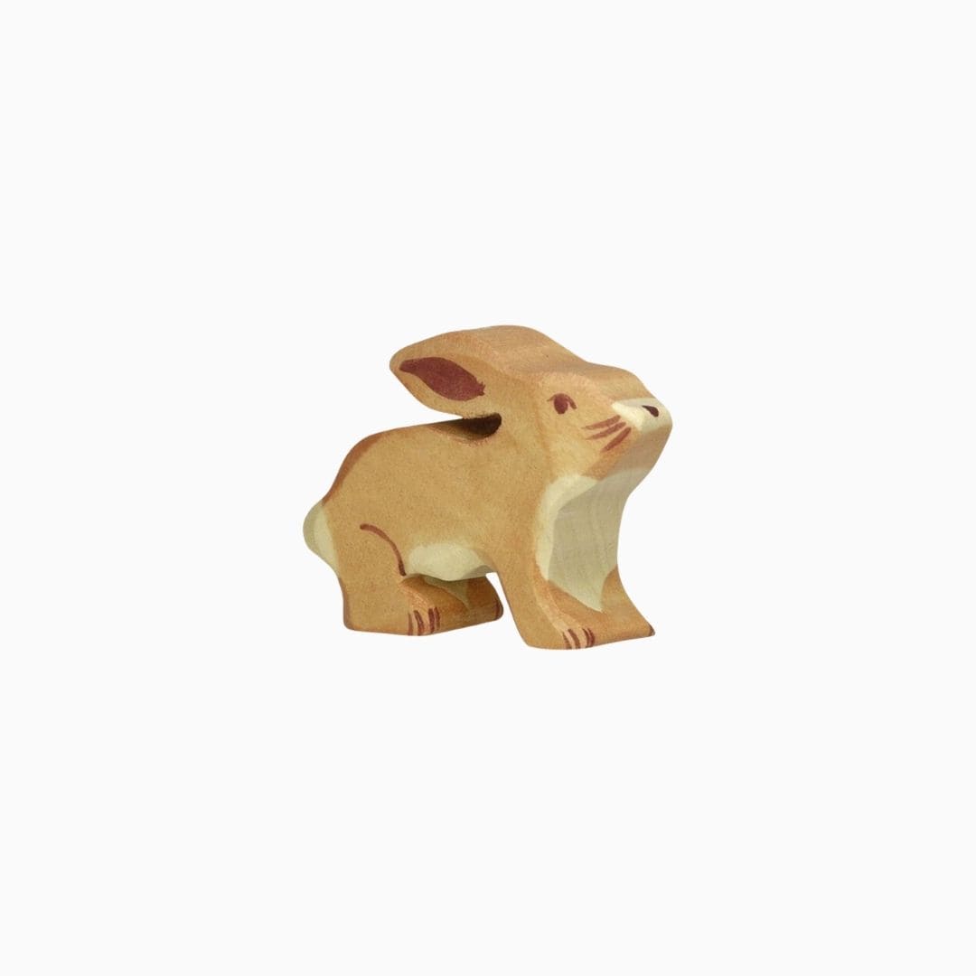 Holztiger houten speelfiguur haas