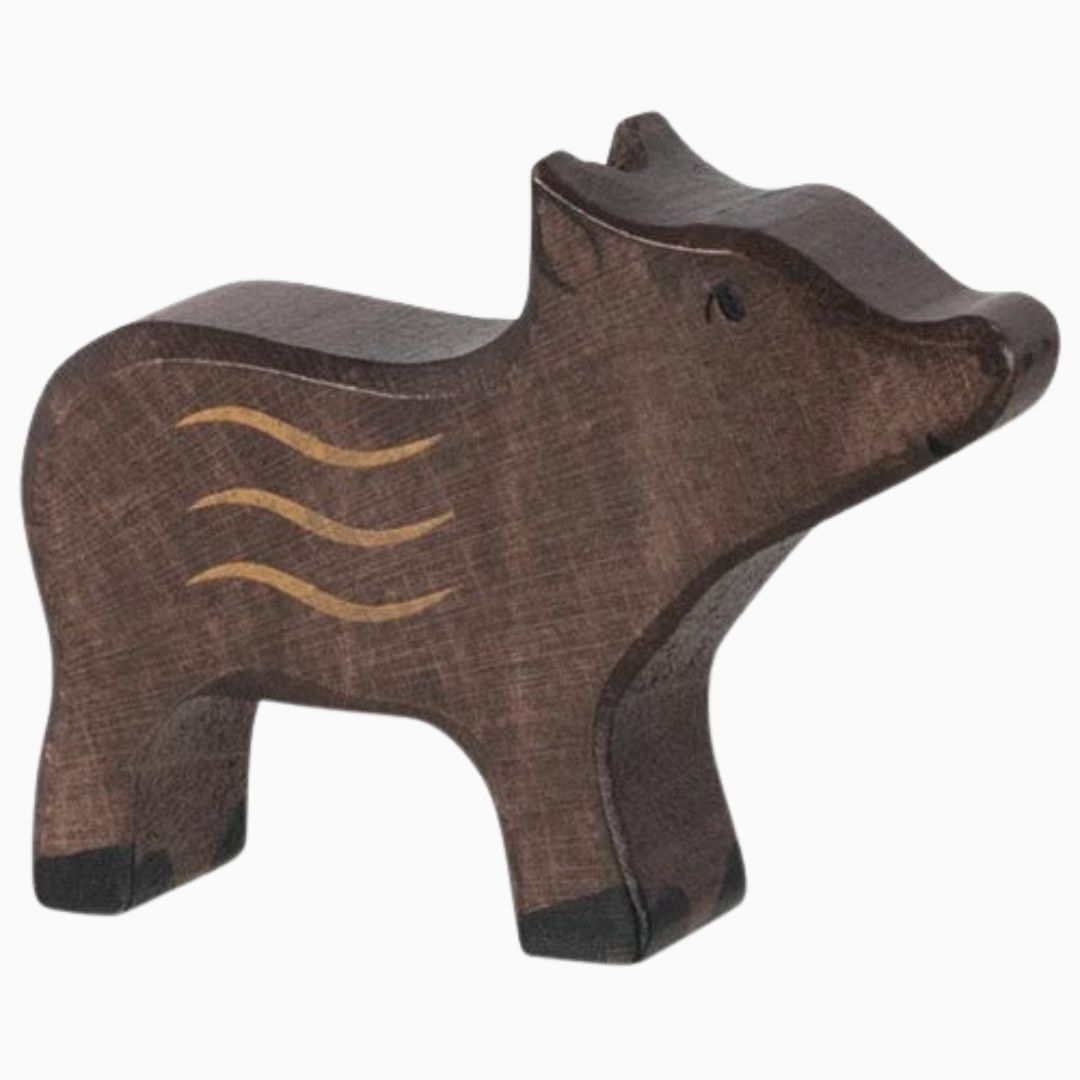 Holztiger baby zwijn van hout