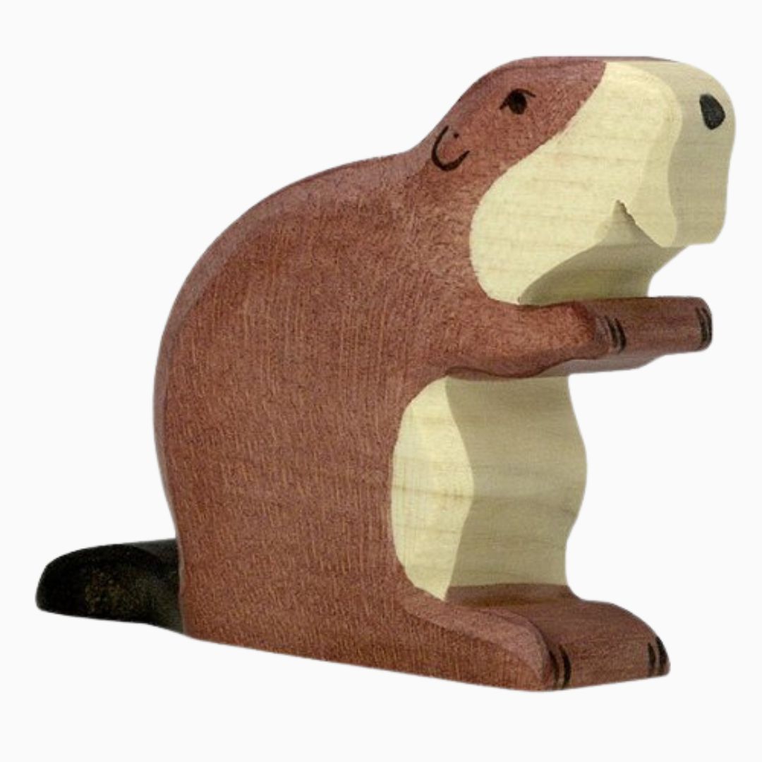 Holztiger houten speelfiguur bever