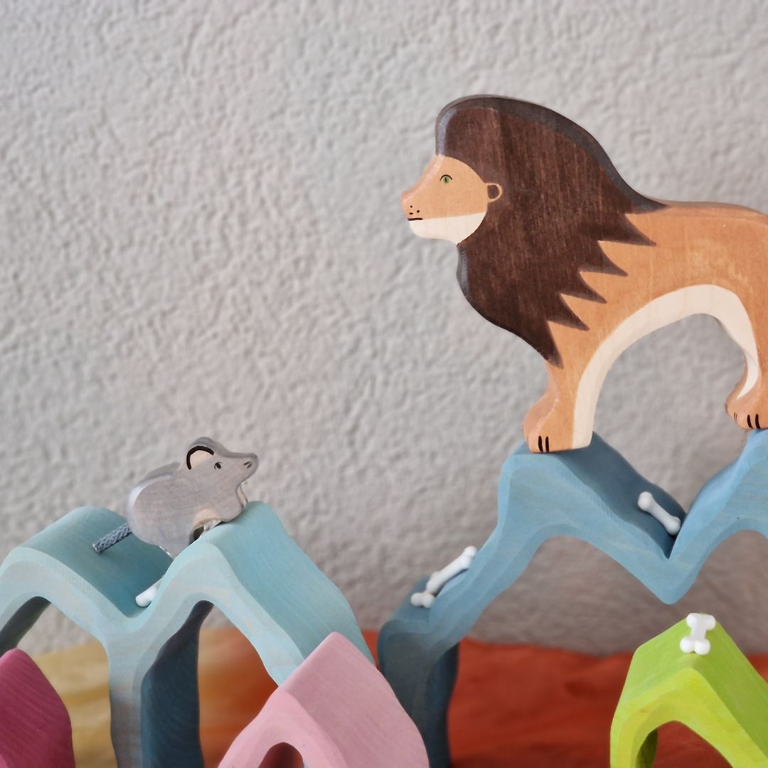 Holztiger houten speelfiguur muis