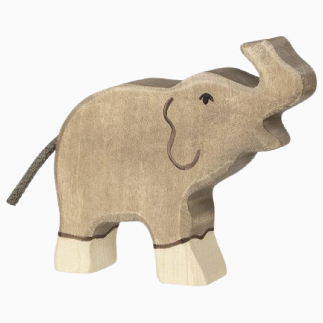 Holztiger olifantenkalf van hout