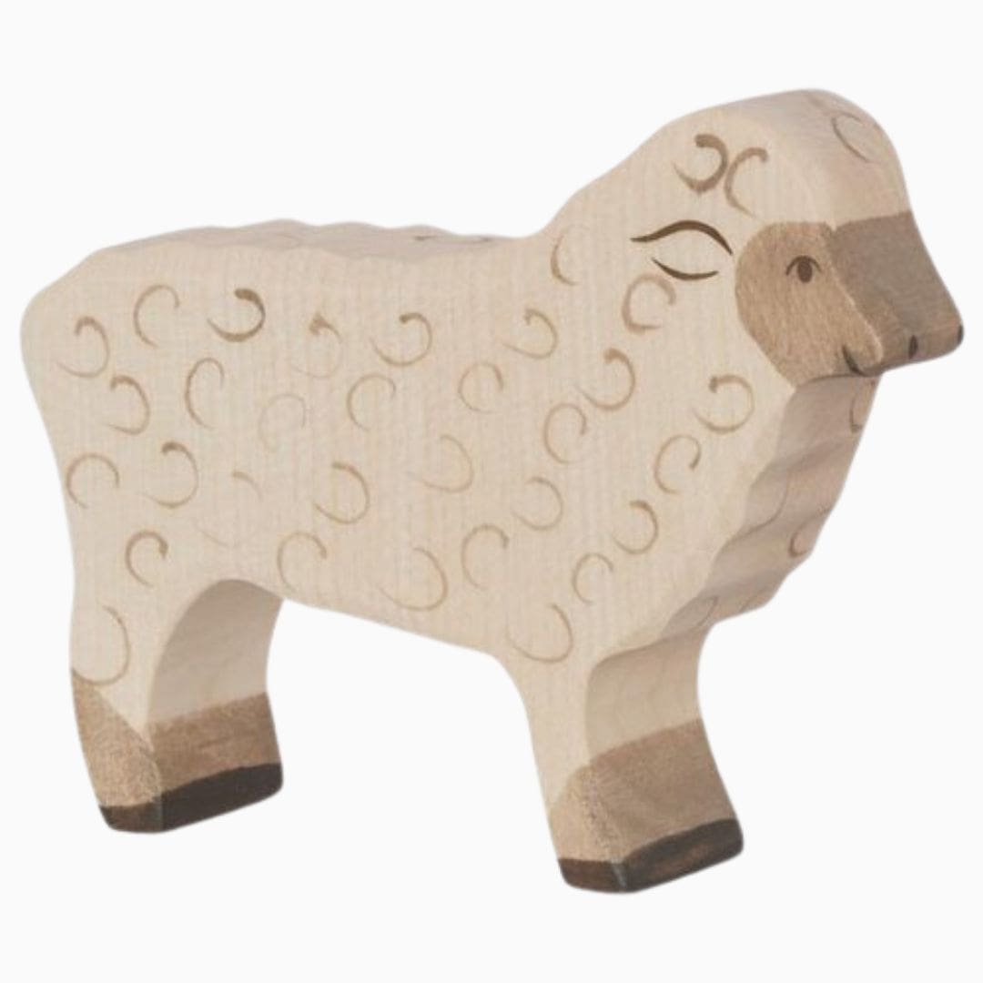 Holztiger speelfiguur schaap van hout