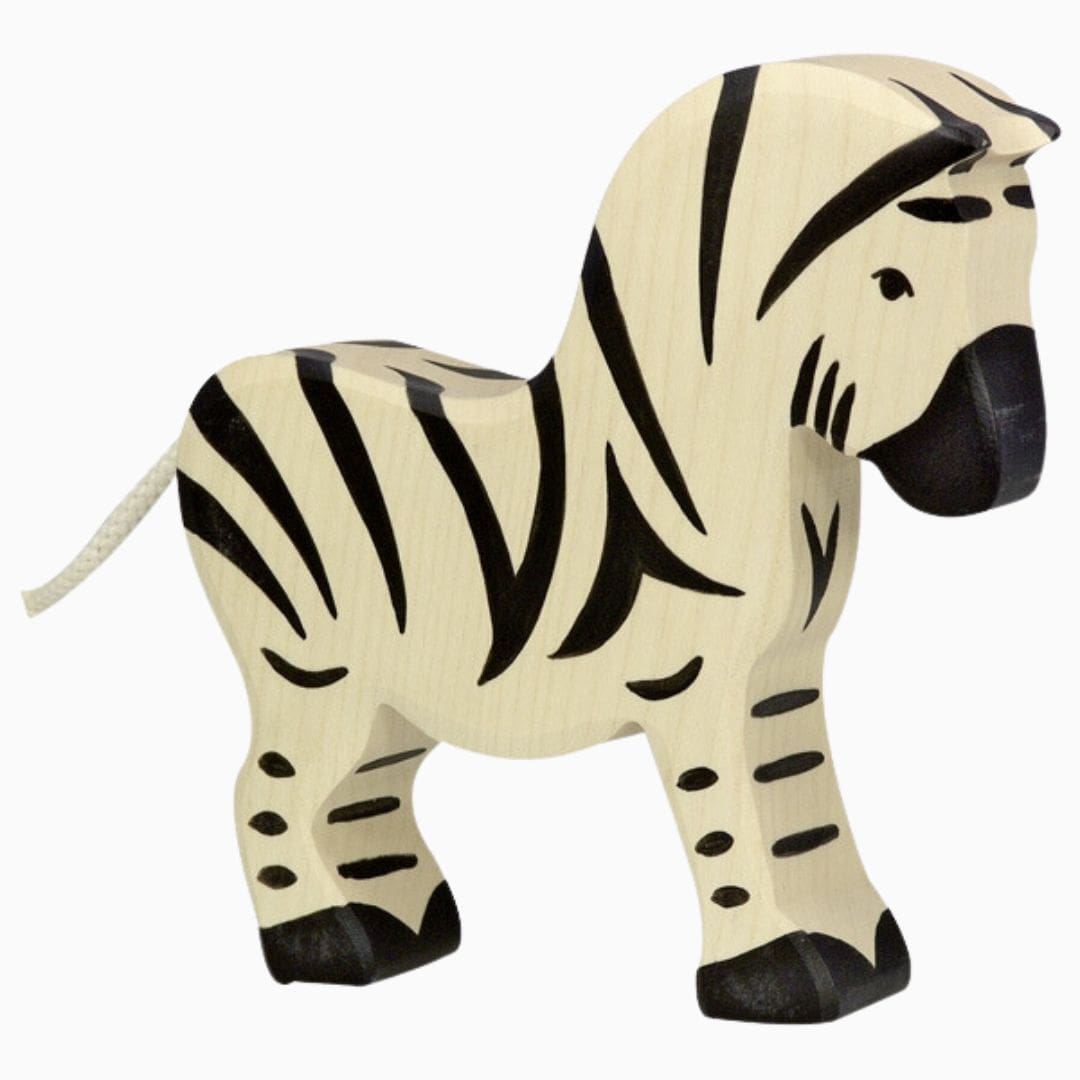 Holztiger houten speelfiguur zebra