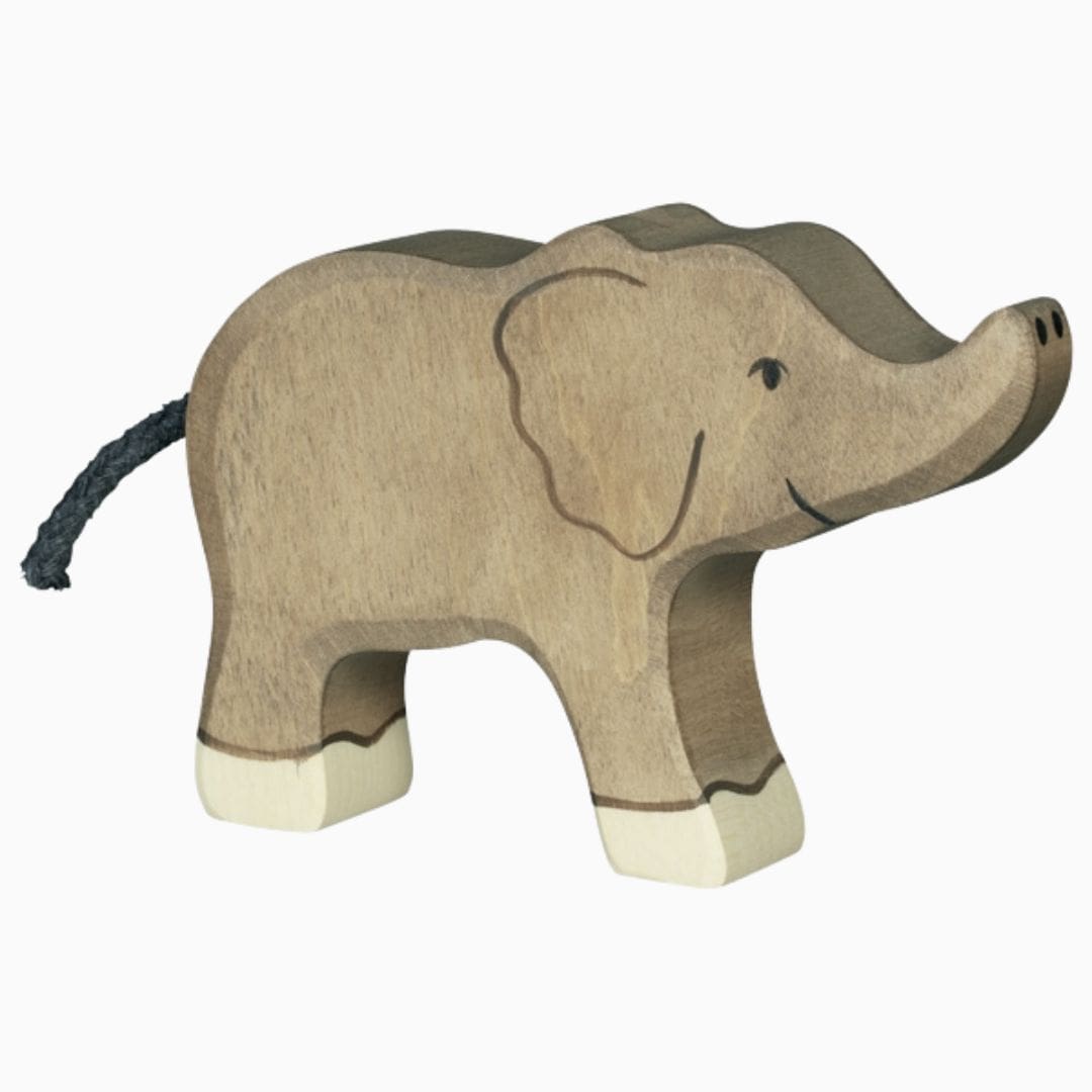 Holztiger olifant van hout klein