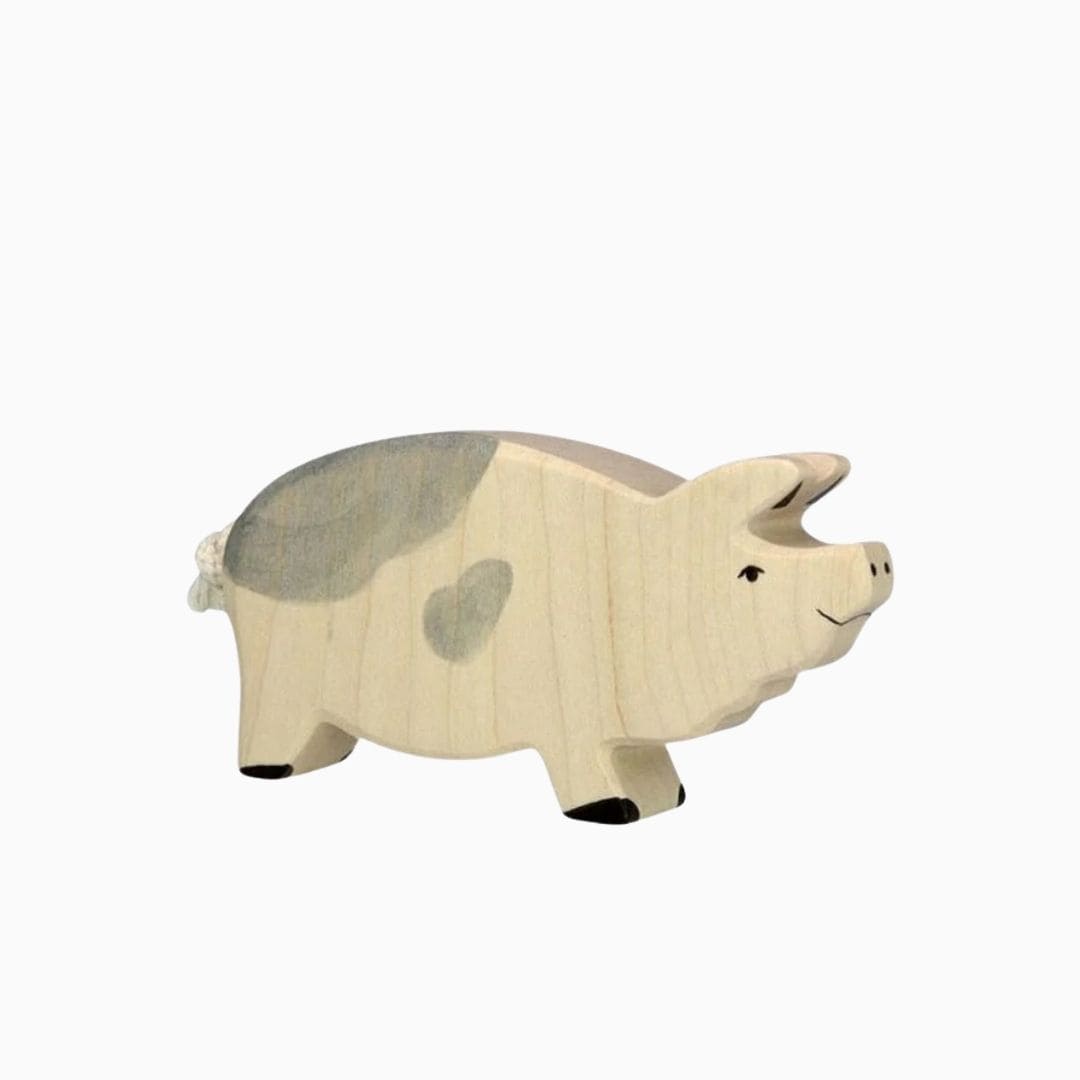 Holztiger mannetjesvarken in de kleur grijs