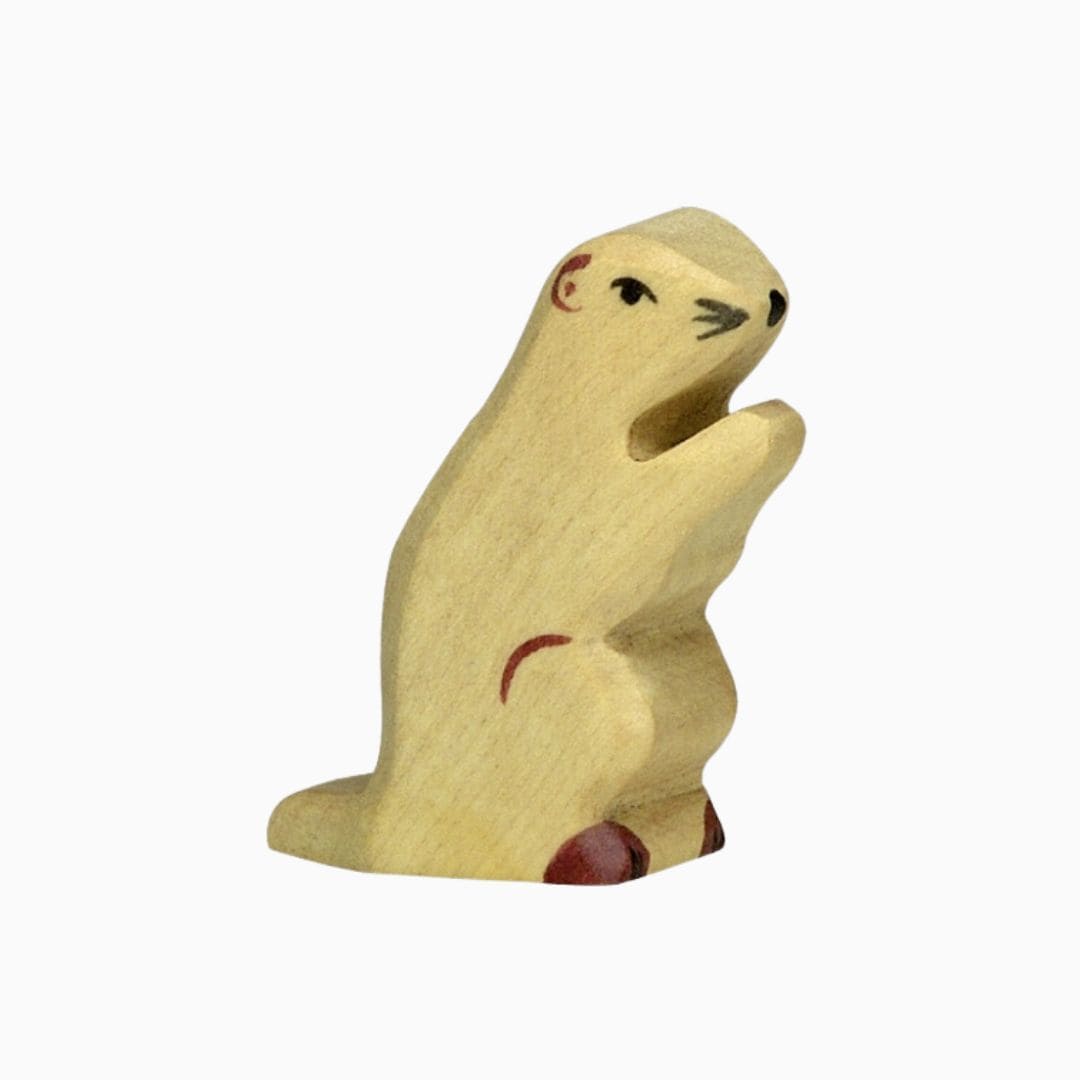 Holztiger houten marmot groundhog