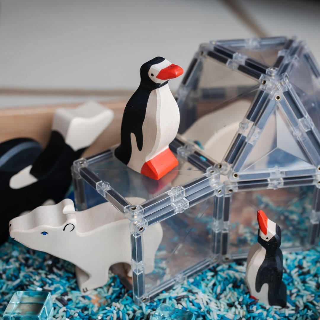 Holztiger pinguïn van hout