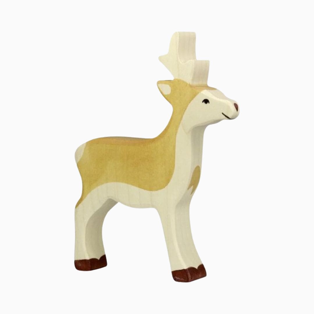 Holztiger speelfiguur ree van hout