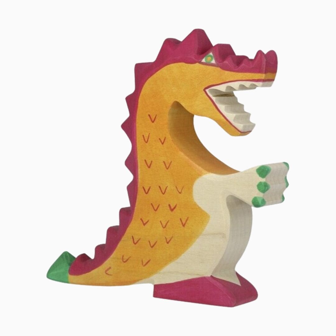 Holztiger rode draak van hout