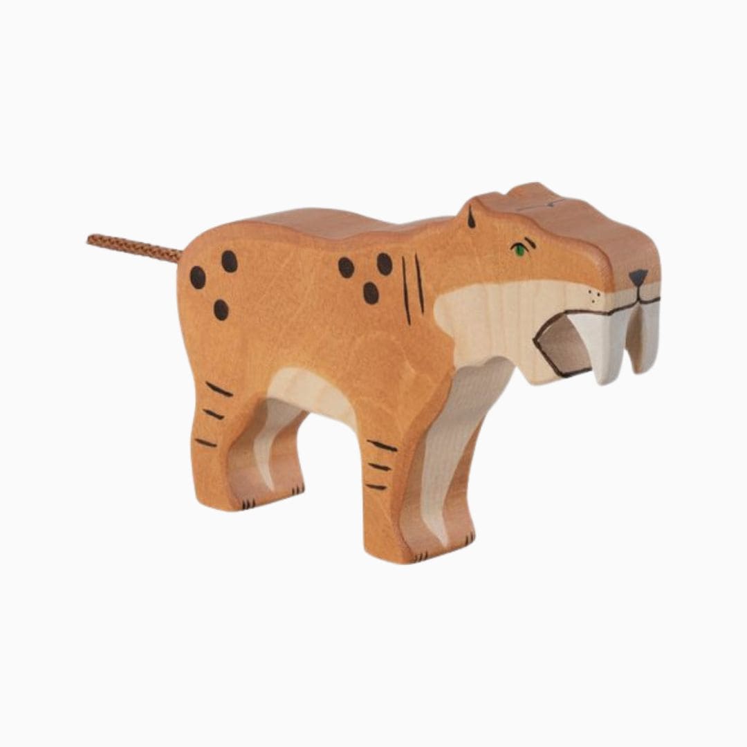 Holztiger houten sabeltandtijger