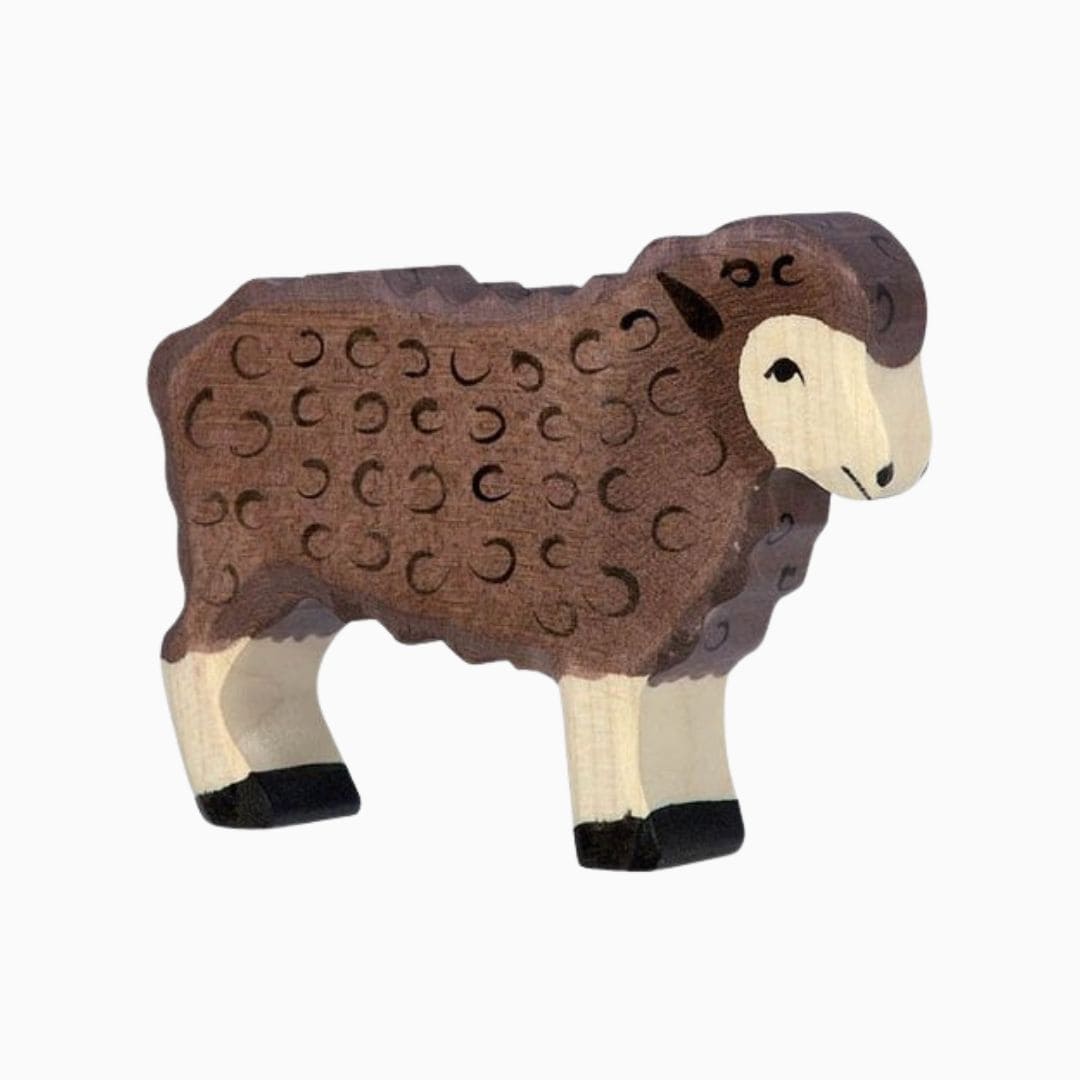 Holztiger bruin schaap van hout