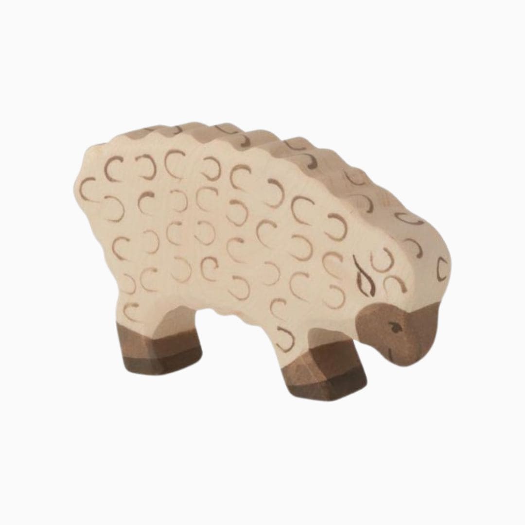 Holztiger etend schaap van hout
