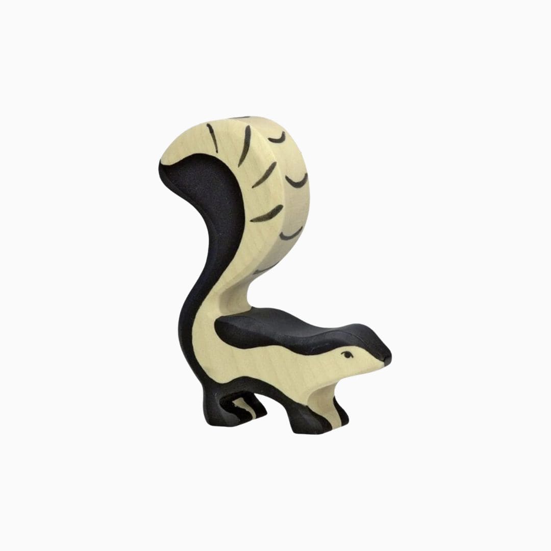 Holztiger houten stinkdier