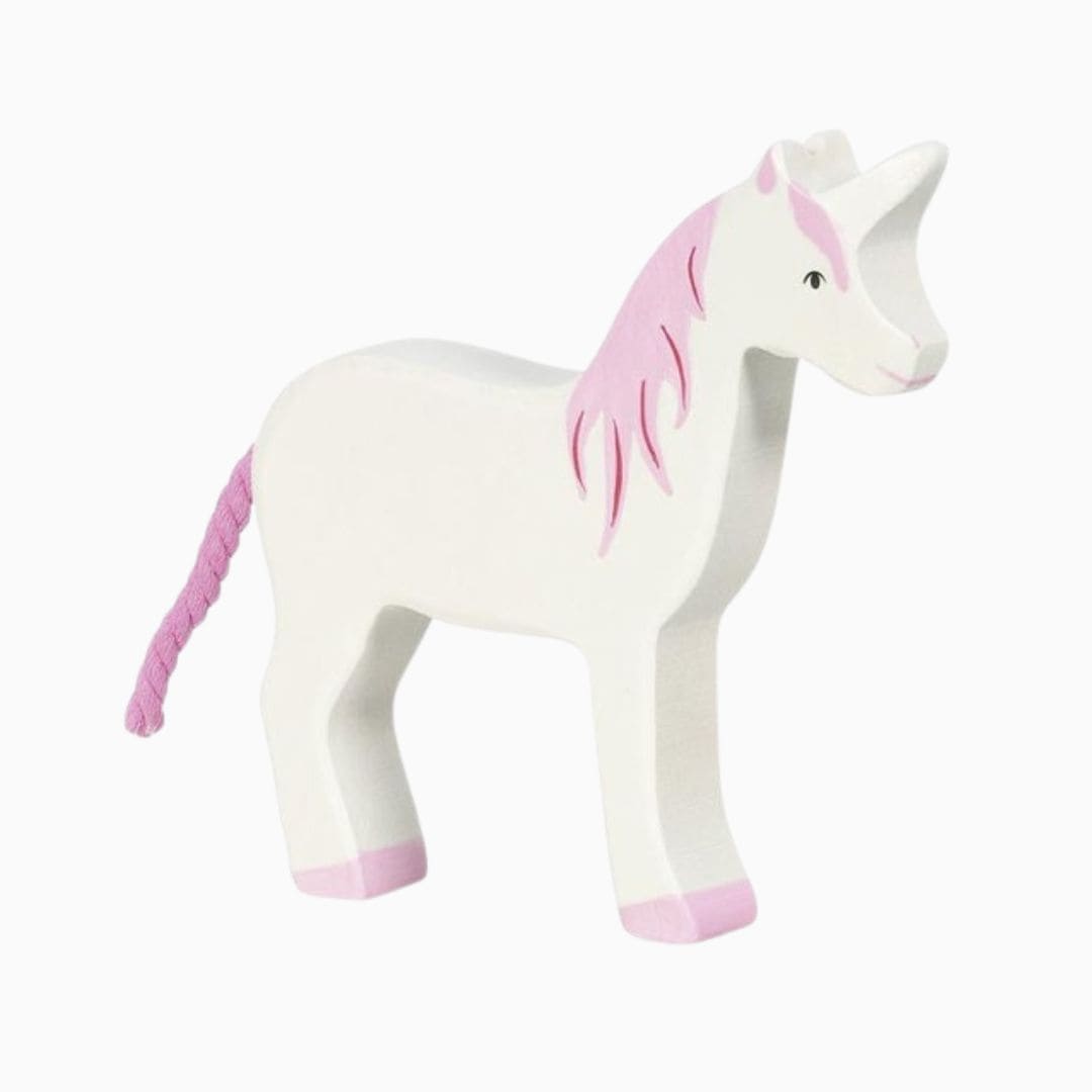 Holztiger handgemaakt houten speelfiguur eenhoorn