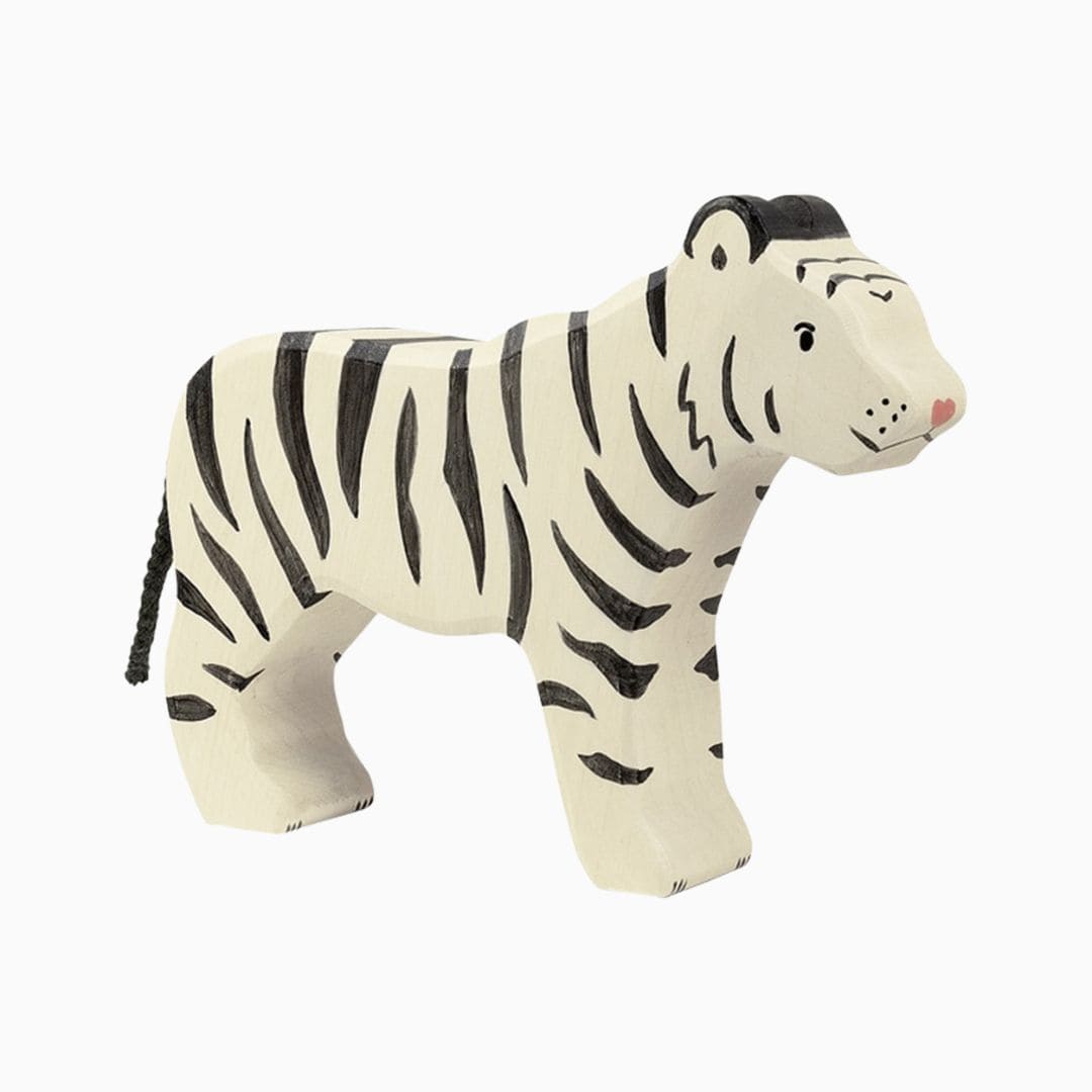 Holztiger witte tijger van hout