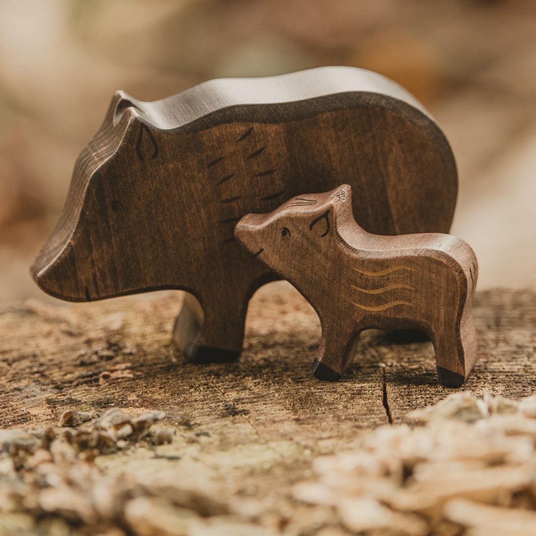 Holztiger zwijn van hout