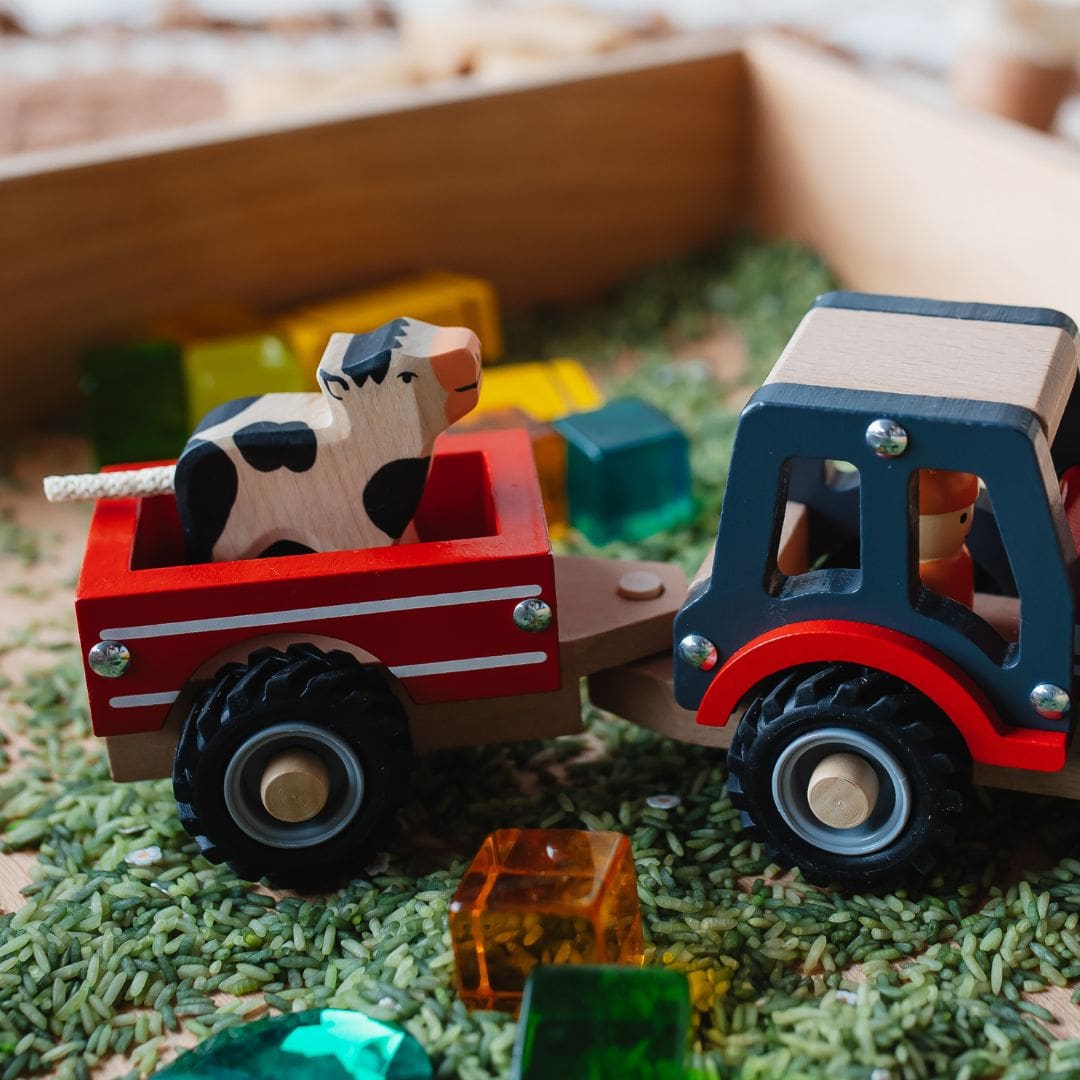 Holztiger houten kalfje