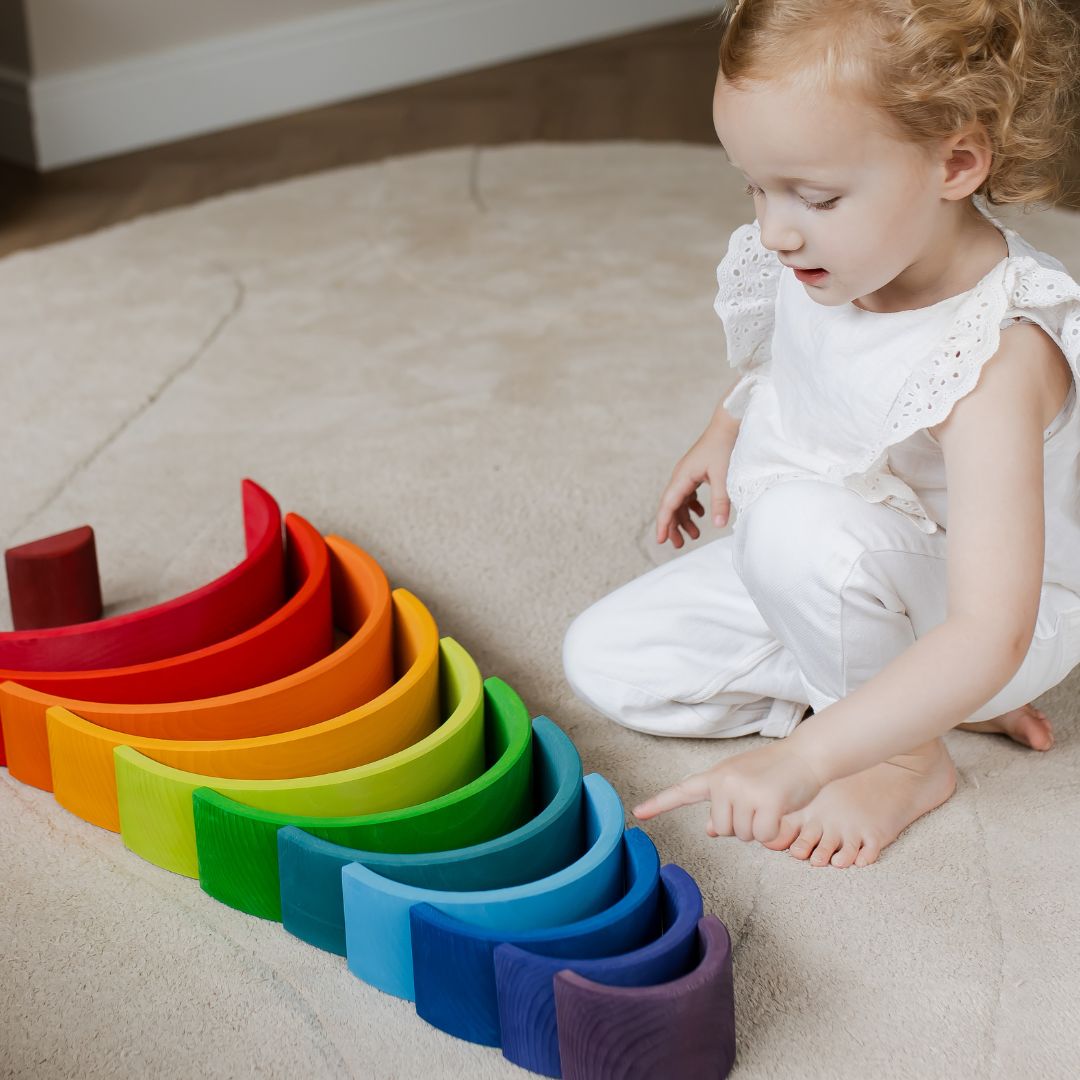 Grimms houten regenboog groot 12-delig