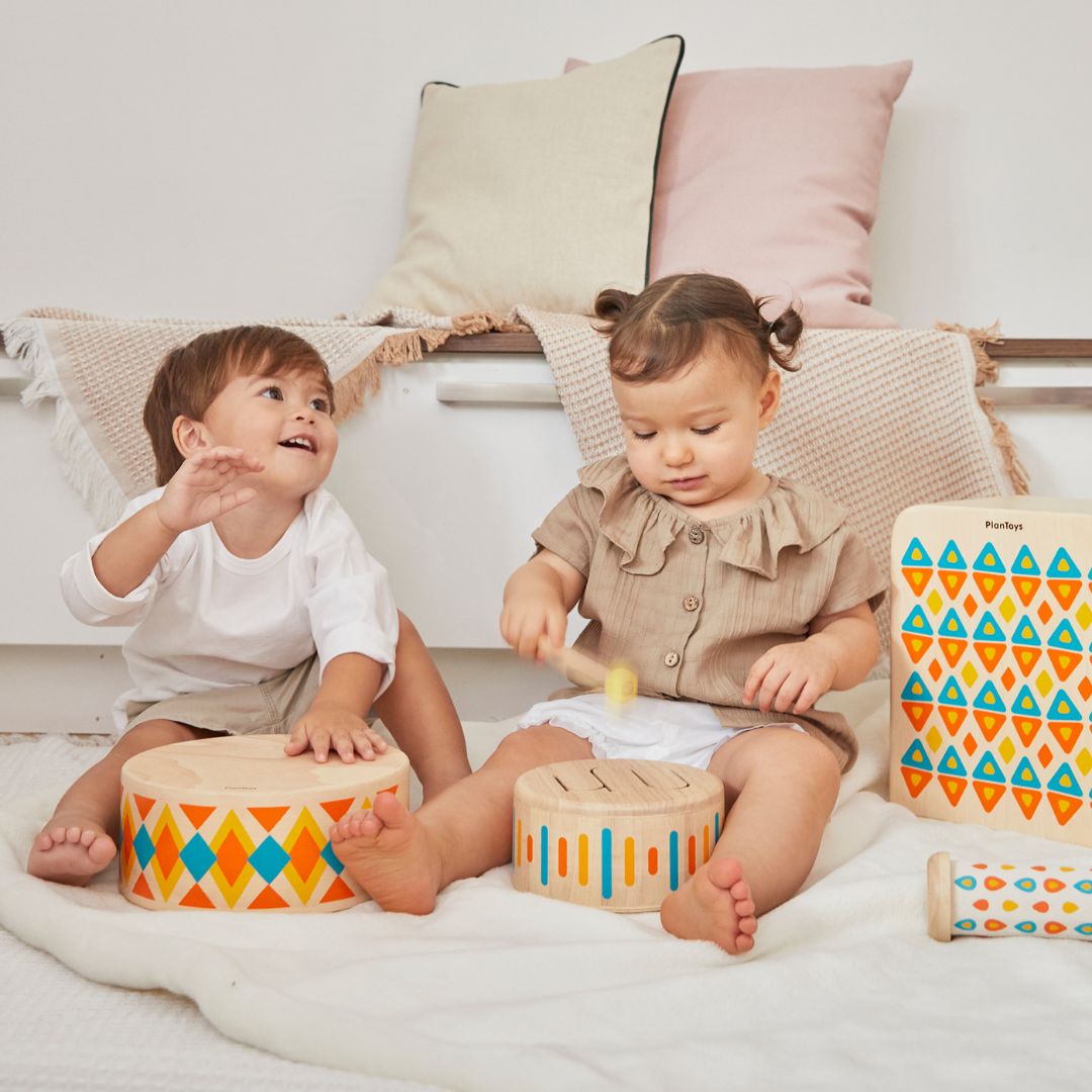 Houten kindertrommel Plantoys
