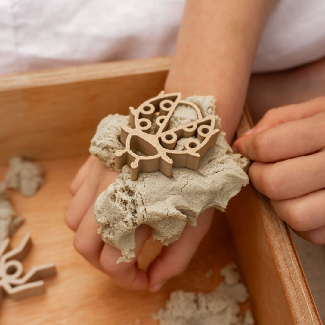 Grennn kinetisch zand vormpjes insecten