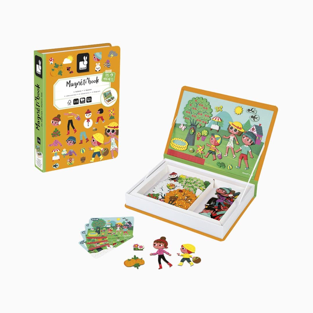 Janod magneetboek - vier seizoenen