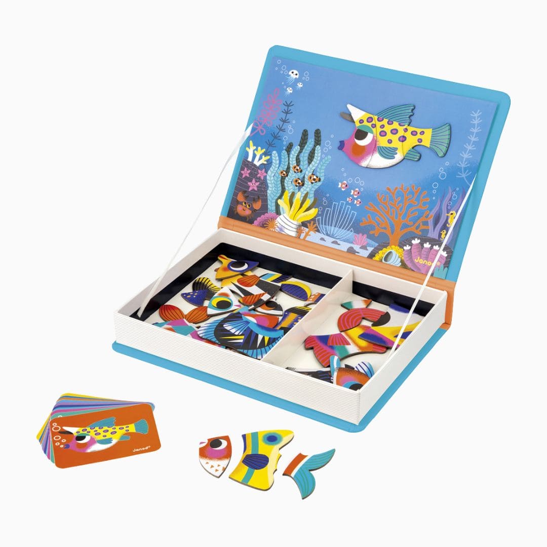 Janod magneetboek tropische vissen puzzel