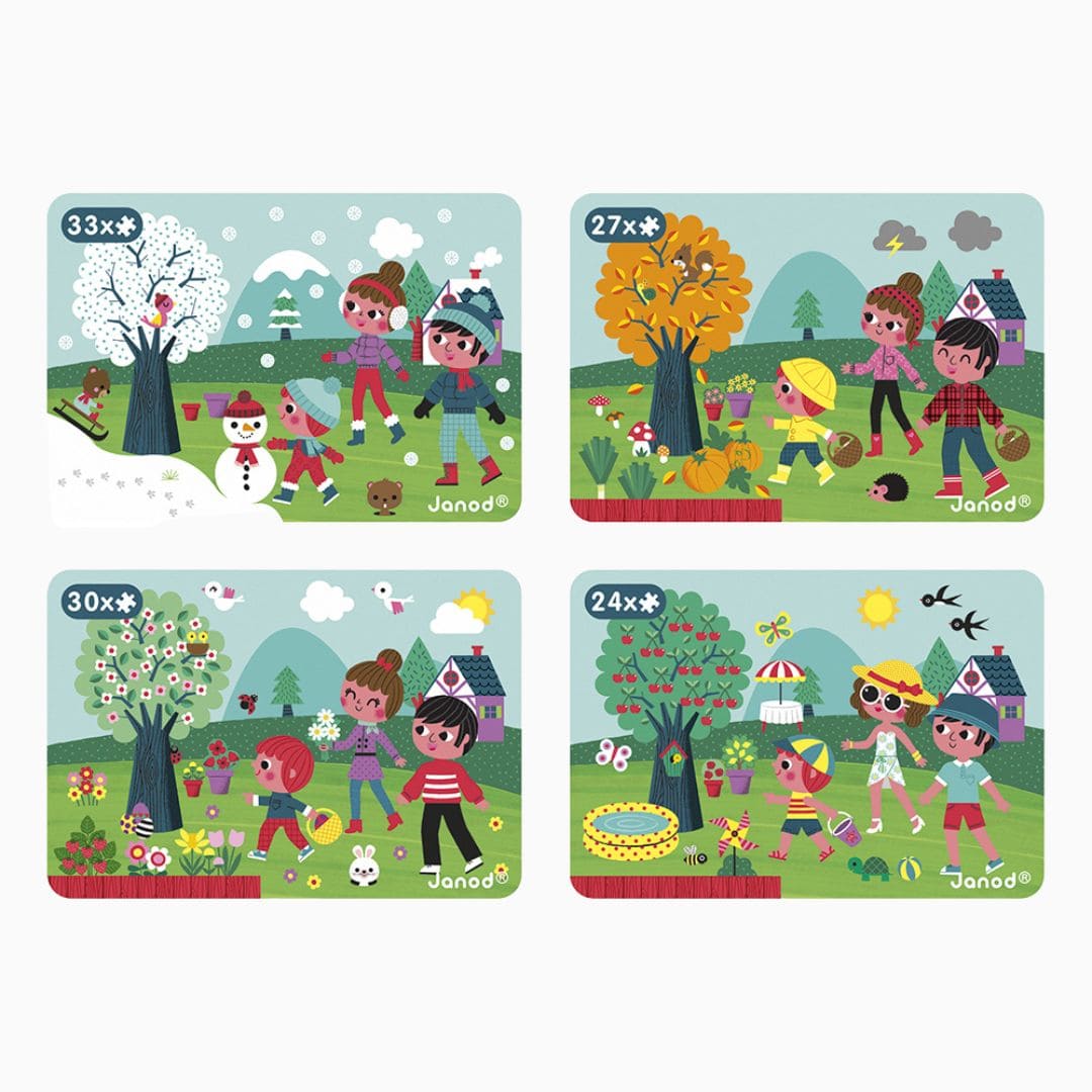 Janod magneetboek - vier seizoenen