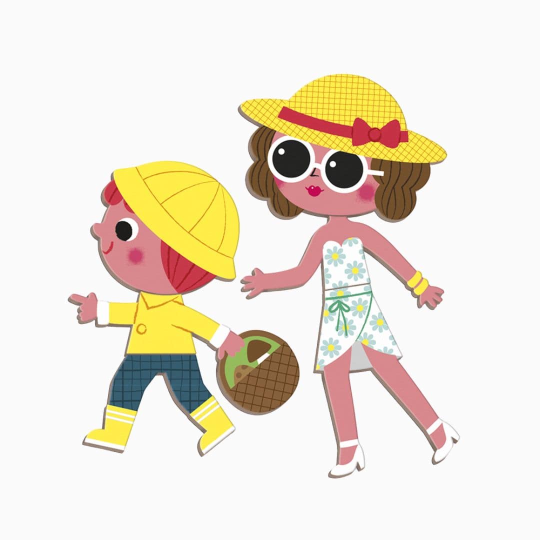 Janod magneetboek - vier seizoenen