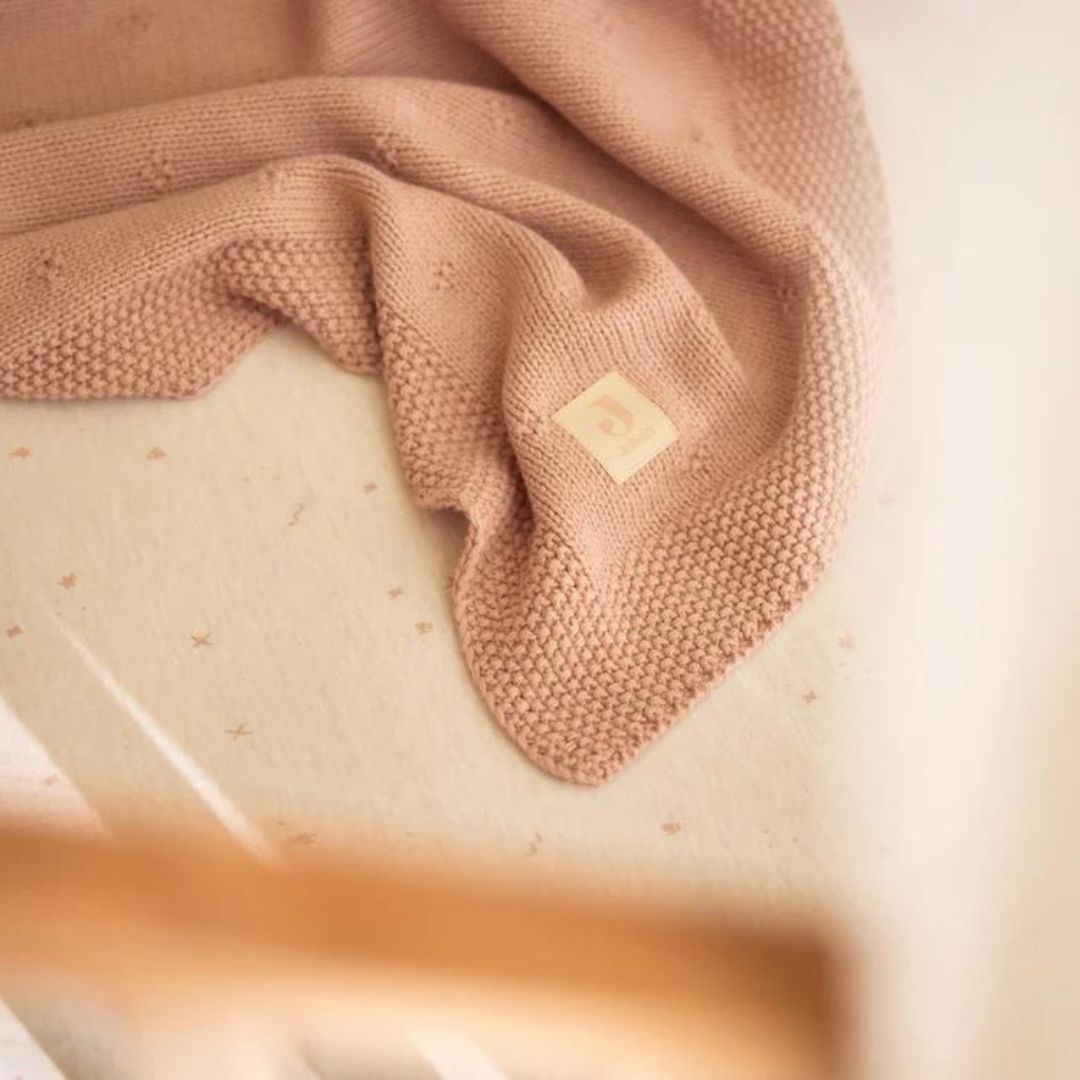 Jollein hoeslaken jersey twinkling - Wild Rose