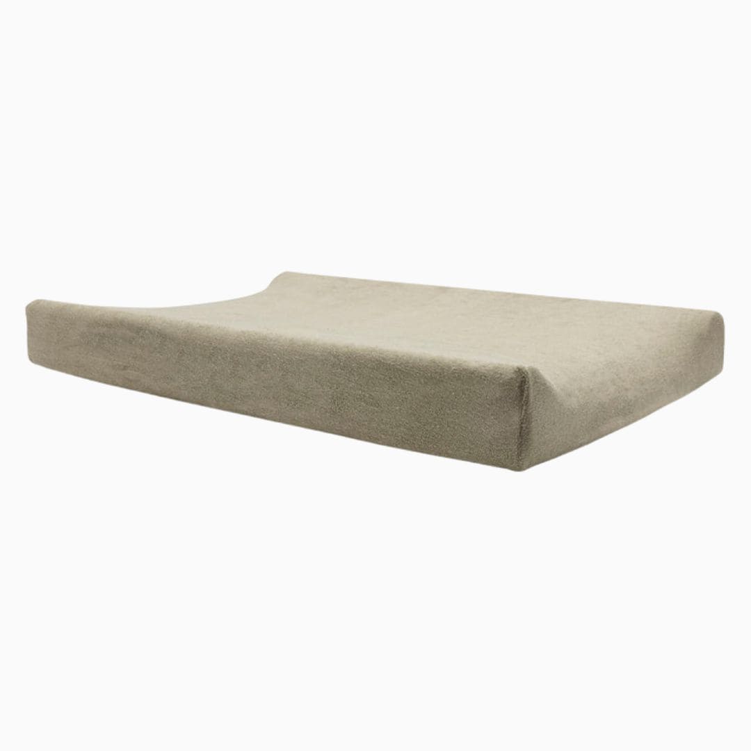 Jollein aankleedkussenhoes van badstof katoen in de oudgroene kleur olive green van 50 x 70 cm