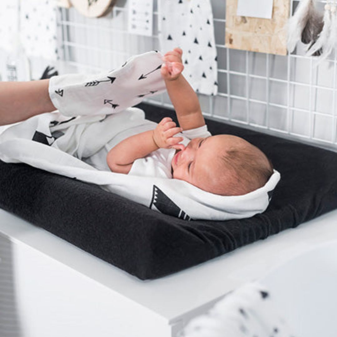 Jollein aankleedkussenhoes badstof zwart