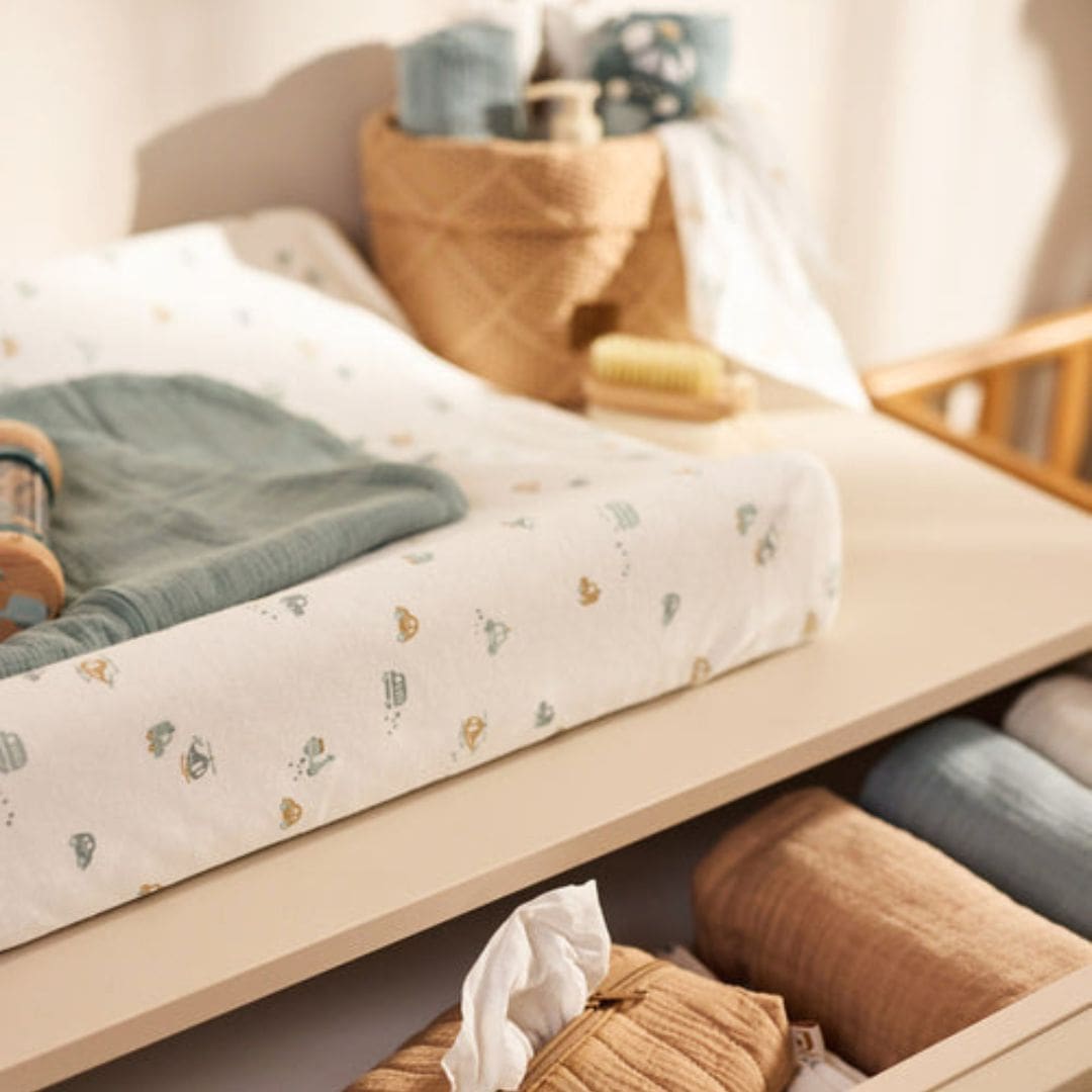 Jollein aankleedkussenhoes van jersey katoen met autoprint On the go