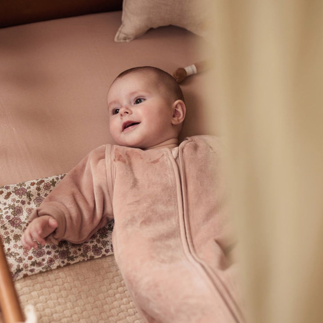 Jollein babyslaapzak met afritsbare mouwen - velvet wild rose