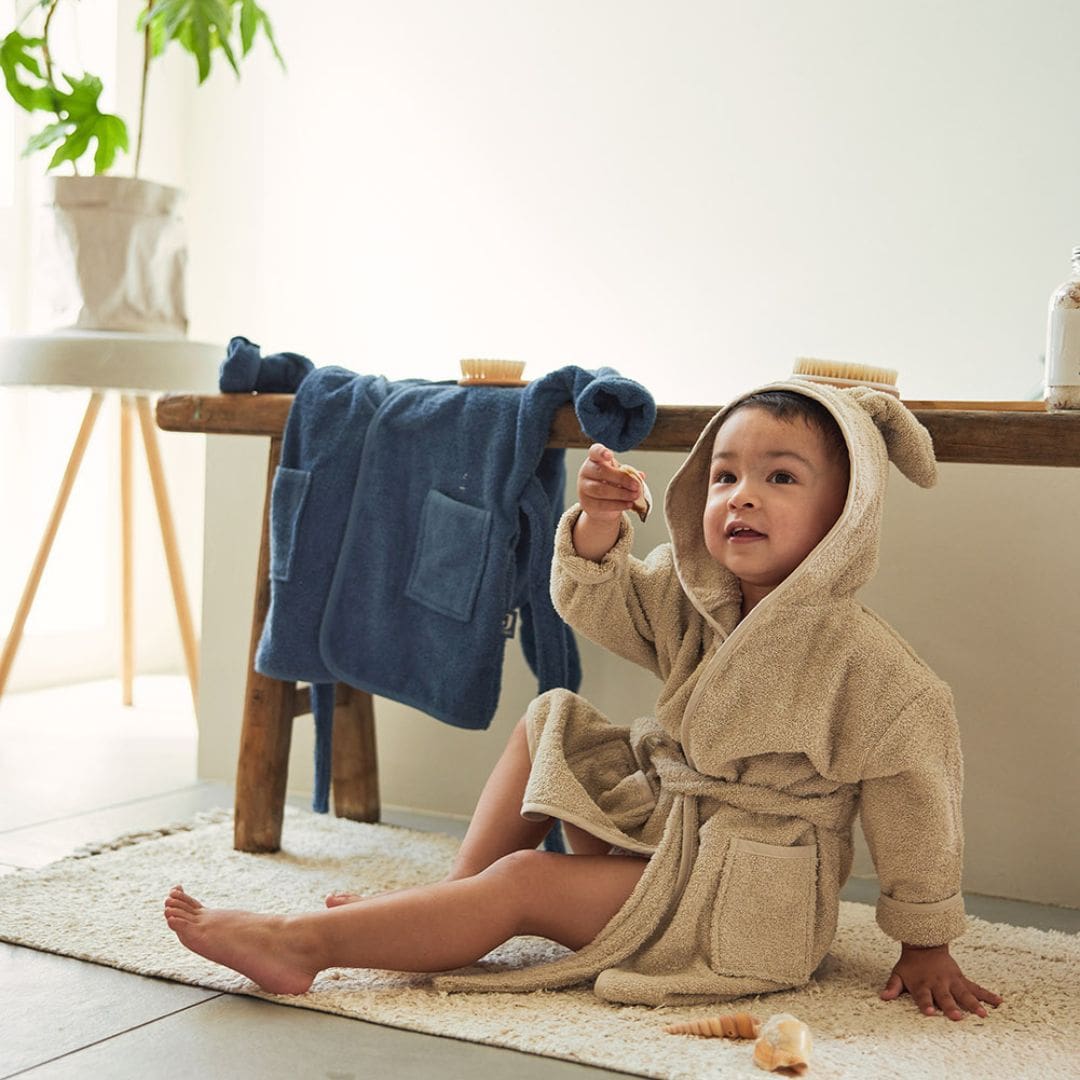 Jollein badstof badjas in de kleur nougat beige