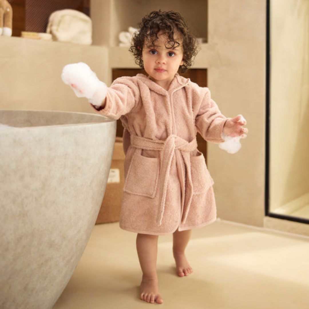 Jollein badjas van badstof - Wild Rose