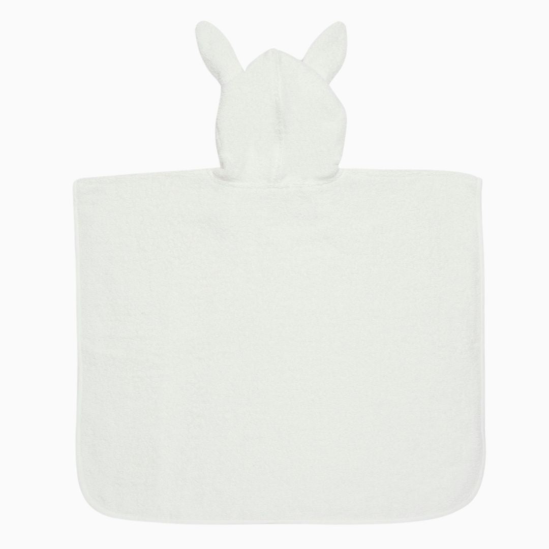 Jollein badstof badponcho met oortjes in de kleur ivory wit