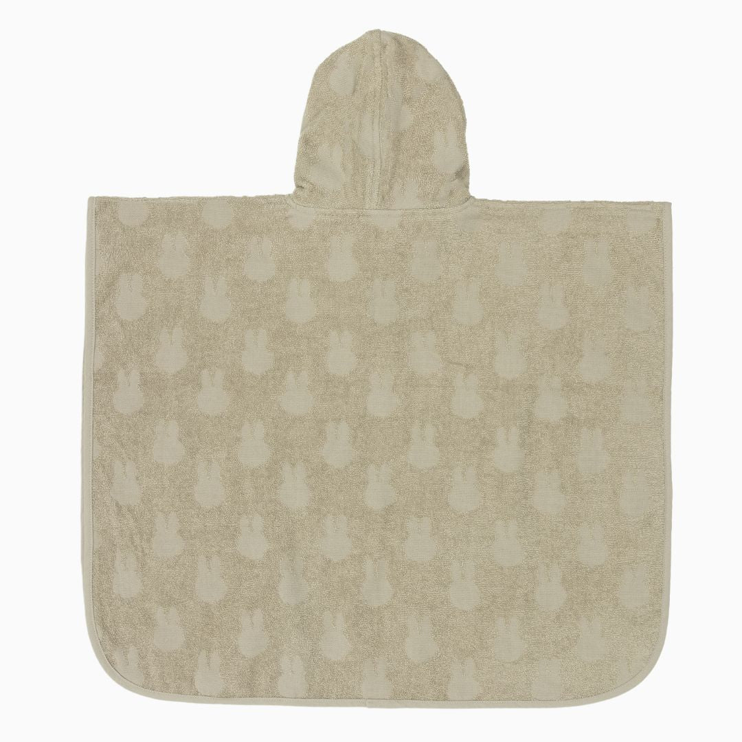 Jollein x Miffy badstof badponcho Nijntje in de kleur olive green groen